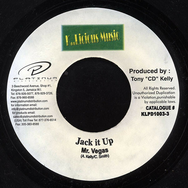 ジャマイカ7” Mr. Vegas Jack It Up KLPD10033 K..Licious Music /00080