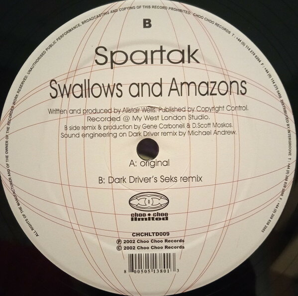 Artist Name: J - 【中古】LP Spartak Swallows And Amazons CHCHLTD009 Choo Choo Limited /00250