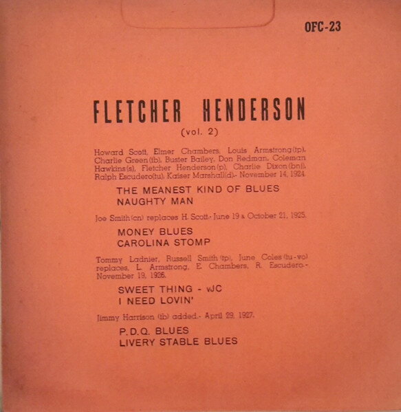 【中古】アルゼンチン10” Fletcher Henderson Vol. 2 OFC23 Only For Collectors /00200