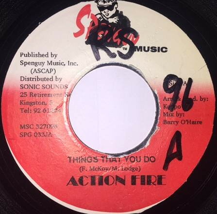 【中古】ジャマイカ7” Action Fire Things That You Do SPG033JA Spenguy Music /00080