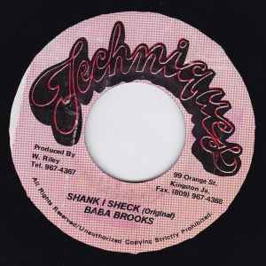 【中古】ジャマイカ7” Baba Brooks / Winston Wright Shank I Sheck / My Girl NONE Techniques /00080 【中古】ジャマイカ7” Baba Brooks / Winston Wright Shank I Sheck / My Girl NONE Techniques /00080