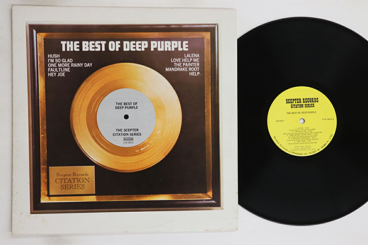 【中古】米LP Deep Purple Best Of Deep Purple CTN18010 SCEPTER /00260