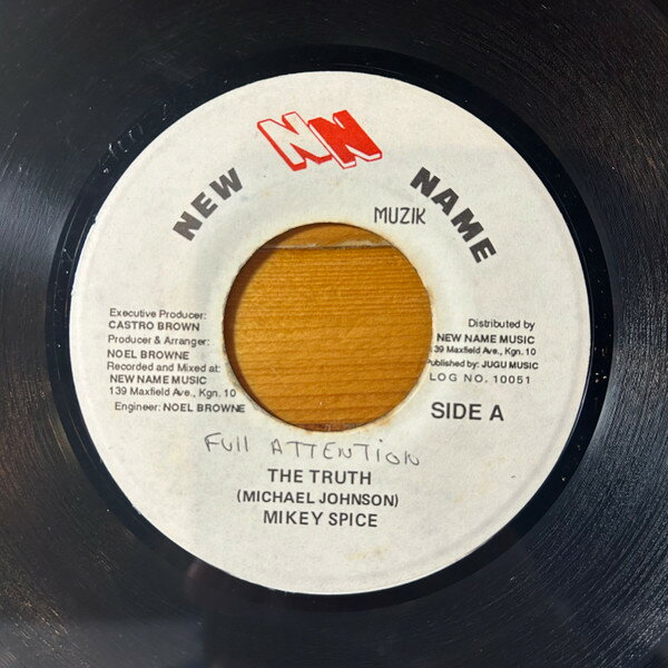 【中古】ジャマイカ7” Mikey Spice The Truth NONE New Name Music /00080