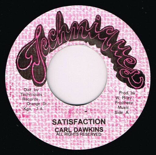 【中古】ジャマイカ7” Carl Dawkins Satisfaction NONE Techniques /00080 【中古】ジャマイカ7” Carl Dawkins Satisfaction NONE Techniques /00080