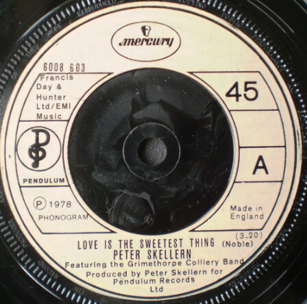 【中古】英7” Peter Skellern Love Is The Sweetest Thing 6008603 Mercury /00080