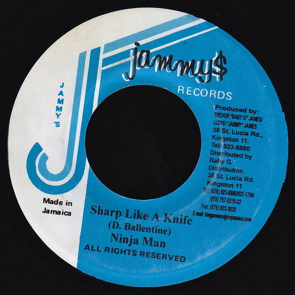【中古】ジャマイカ7” Ninjaman Sharp Like A Knife NONE Jammys Records /00080