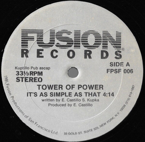 【中古】米12” Tower Of Power Its As Simple As That FPSF006 FUSION RECORDS /00250