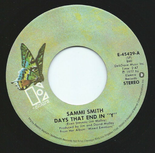 【中古】米7” Sammi Smith Days That End In ”Y” / Hallelujah For Beer E45429 Elektra /00080 【中古】米7” Sammi Smith Days That End In ”Y” / Hallelujah For Beer E45429 Elektra /00080