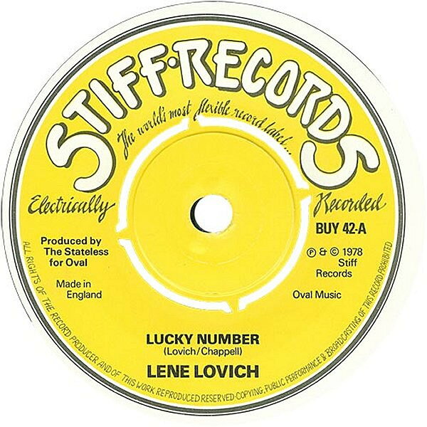 【中古】7” Lene Lovich Lucky Number BUY42 Stiff Records /00080