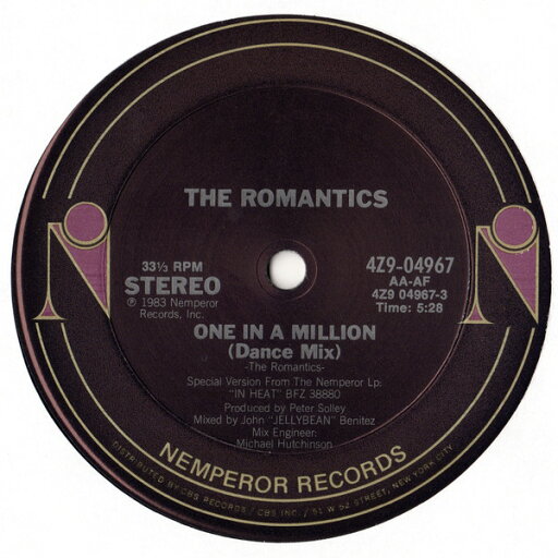 【中古】米12” Romantics One In A Million 4Z904967 Nemperor Records /00250 【中古】米12” Romantics One In A Million 4Z904967 Nemperor Records /00250