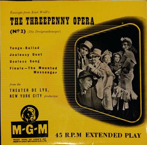 【中古】7インチ Kurt Weill , Bertolt Brecht , Excerpts From The Threepenny Opera (No. 2) (Die Dre MGMEP571 MGM Records