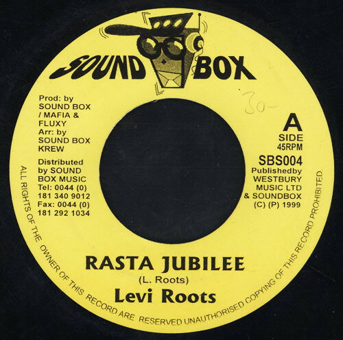 【中古】英7” Levi Roots Rasta Jubilee SBS004 Sound Box /00080 【中古】英7” Levi Roots Rasta Jubilee SBS004 Sound Box /00080