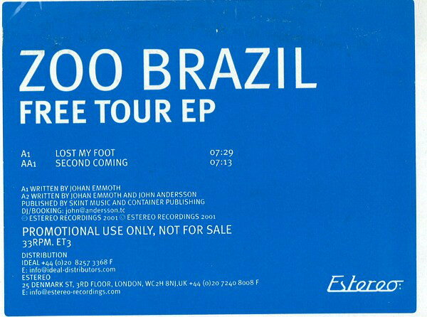 ・アーティスト Zoo Brazil ・タイトル Free Tour EP ・レーベル・型番 Estereo ET3PROMO ・フォーマット 12インチレコード ・コンディション(盤) 可 (VG) ・コンディション(ジャケット) 可 (VG) ・コンディション(帯) オビなし ・特記事項 【プロモ盤】 【盤に浅い跡】 サンプル画像です。実際の商品の画像ではありません 商品写真はバーコード/カタログ番号に対応したサンプル画像ですので、お送りする商品の画像ではありません。帯やライナーなどの付属品は、特記事項に記載されている場合のみ含まれます。プロモやカラーレコードなどの仕様についても、該当する場合のみ特記事項に記載しています。 【ご購入前に必ずご確認ください】 ・本店サイト(www.recordcity.jp)とは価格、送料が違います ・本店サイト、その他支店のオーダーとは同梱発送できません ・注文確定後に別の注文を頂いた場合、注文同士の同梱は致しかねます。 ・別倉庫から発送しているため、店頭受け渡しは対応しておりません ・一部商品は他の通販サイトでも販売しているため、ご注文のタイミングによっては商品のご用意ができない場合がございます。 ・土日祝日はお休みです 金曜・祝前日9時以降のご連絡またはご入金は、返答または発送が週明け・祝日明けに順次対応となります。 ・ご購入後のキャンセル不可 ご購入後のキャンセルはいかなる理由においてもお受けできません。ご了承の上、ご購入くださいませ。 ・日本郵便(ゆうパック/ゆうメール)によるお届けになります。 ・中古品であることをご理解ください 当ストアでは中古商品を主に販売しております。中古品であることをご理解の上ご購入ください。また、一部商品はRecordCityオンラインストアで試聴可能です。 ・返品について お客様のご都合による返品は一切承っておりません。 表記の内容と実際の商品に相違がある場合、また針飛び等で返品・返金をご希望される場合は、商品の到着後1週間以内にご連絡ください。商品の返送をこちらで確認後、キャンセル・返金を行います。 コンディションVG以下の商品は返品できません。プレイに影響のない表面のこすれ傷、プレス起因のノイズ盤は返品の対象外です。 【コンディション表記】 ・ほぼ新品(M-)(Like New) 完全な新品。未使用。当店ではほぼ使用しません ・非常に良い(EX)(Excellent) 中古盤として美品な状態。わずかな経年を感じるものの傷みを感じさせない、当店基準で最高の状態 ・良い(VG+)(Very Good Plus) 丁寧に扱われた中古品で、軽い使用感がみられる。 ・可(VG)(Acceptable) 使い込まれた中古品で、「良い」よりもさらに使用感がみられる。 ・悪い(VG-)(Bad) 状態が悪いアイテム。使用の保障はなく、再生不可、針飛び、目立つノイズがあるかもしれない。状態によるクレーム不可。返品不可。 ・非常に悪い(G)(Very Bad) 「悪い」よりさらに状態が悪いアイテム。使用の保障はなく、再生不可、針飛び、目立つノイズがあるかもしれない。状態によるクレーム不可。返品不可。 ・ジャンク(Fair)(Junk/Fair) 割れている、反っている、水ダメージがある、カビ、ジャケットが分離している、ひどい書き込み、ひどい擦れなど最低の状態。使用の保障はなく、再生不可、針飛び、目立つノイズがあるかもしれない。状態によるクレーム不可。返品不可。 ・ジャンク(Poor)(Junk/Poor) 割れている、反っている、水ダメージがある、カビ、ジャケットが分離している、ひどい書き込み、ひどい擦れなど最低の状態。使用の保障はなく、再生不可、針飛び、目立つノイズがあるかもしれない。状態によるクレーム不可。返品不可。