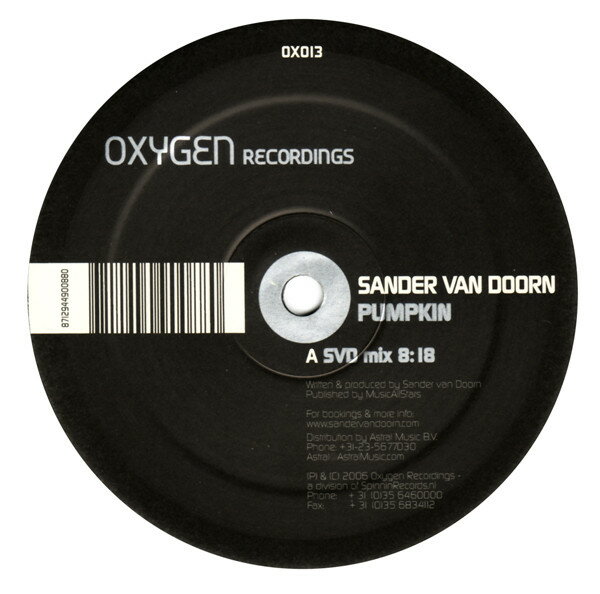 【中古】蘭12” Sander Van Doorn Pumpkin OX013 Oxygen Recordings /00250