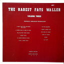 【中古】米LP Fats Waller The Rarest Fats Waller Volume Three RFW4 Not On Label /00260