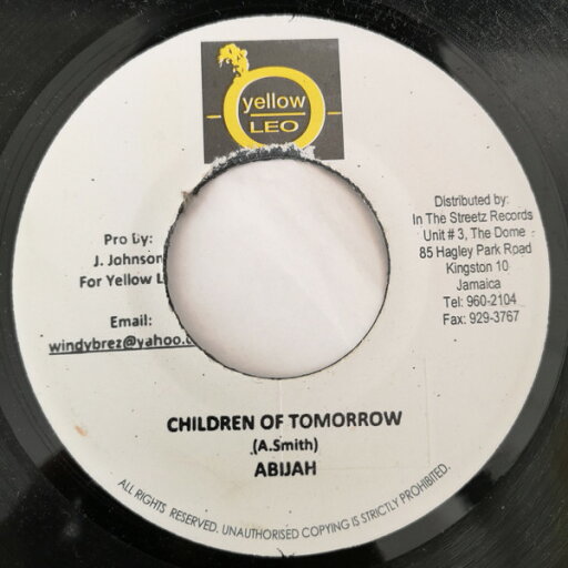 【中古】ジャマイカ7” Abijah / Stretch Children Of Tomorrow / Stay Strong NONE Yellow Leo /00080 【中古】ジャマイカ7” Abijah / Stretch Children Of Tomorrow / Stay Strong NONE Yellow Leo /00080