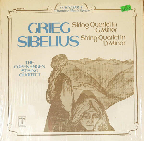 【中古】米LP Grieg. Sibelius ; The Copenhag String Quartet In G Minor / String Quartet In D Min TVC37010 TURNABOUT /00260