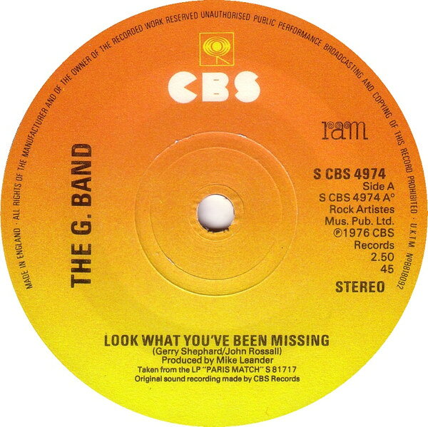 楽天レコードシティ 楽天市場店【中古】英7” Glitter Band Look What Youve Been Missing SCBS4974 CBS /00080