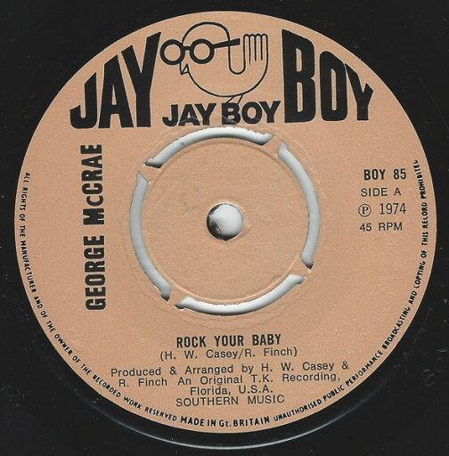 【中古】英7” George McCrae Rock Your Baby BOY85 Jay Boy /00080 【中古】英7” George McCrae Rock Your Baby BOY85 Jay Boy /00080