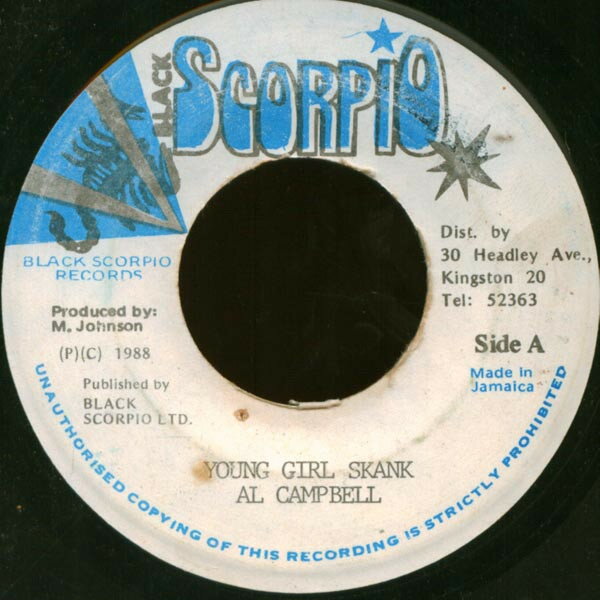楽天レコードシティ 楽天市場店【中古】ジャマイカ7” Al Campbell Young Girl Skank NONE Black Scorpio /00080