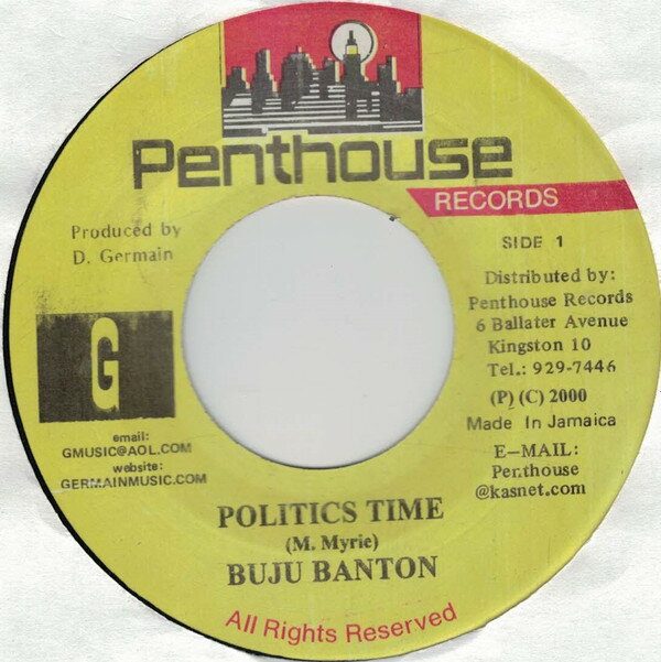 【中古】ジャマイカ7” Buju Banton Politics Time NONE Penthouse Records /00080