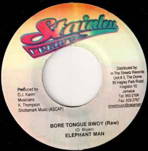 【中古】ジャマイカ7” Elephant Man Bore Tongue Bwoy NONE Stainless Records /00080