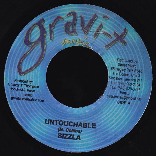 【中古】ジャマイカ7” Sizzla Untouchable NONE Gravi-T Music /00080 【中古】ジャマイカ7” Sizzla Untouchable NONE Gravi-T Music /00080