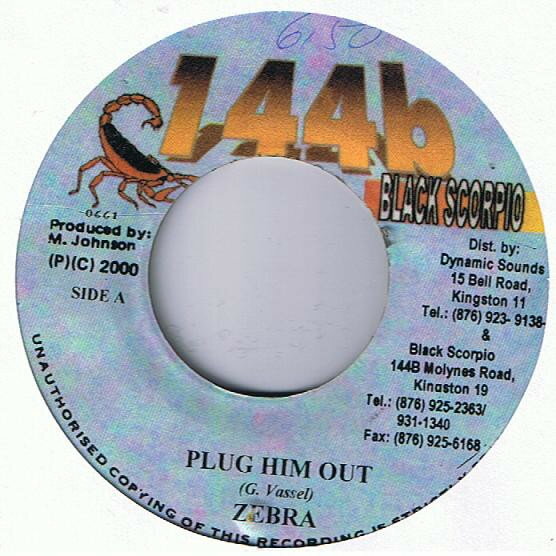 【中古】ジャマイカ7” Zebra / Black Rat Plug Him Out / Ole Crosses 0661 144b Black Scorpio /00080