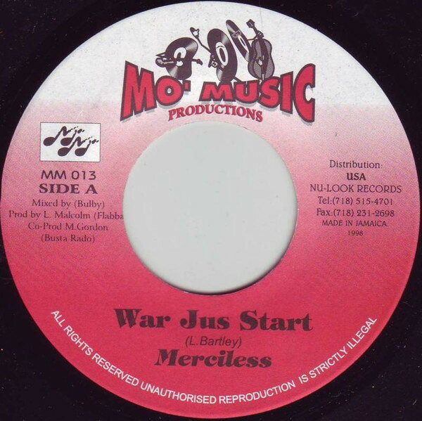 ジャマイカ7” Merciless War Jus Start MM013 Mo Music Productions /00080