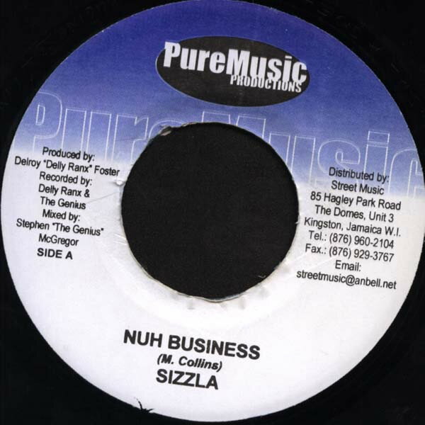 【中古】ジャマイカ7” Sizzla Nuh Business NONE Pure Music Productio /00080