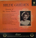 【中古】加LP Hilde Gueden Memories Of The Vienna Theatre LL1116 LONDON /00260