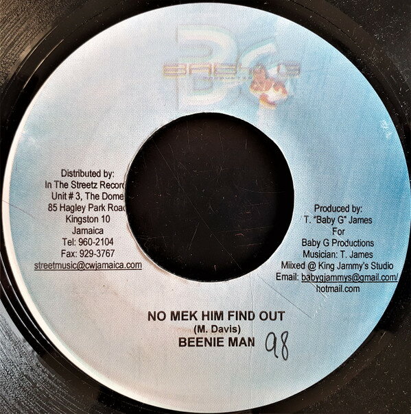 【中古】ジャマイカ7” Beenie Man No Mek Him Find Out NONE Baby G Productions /00080
