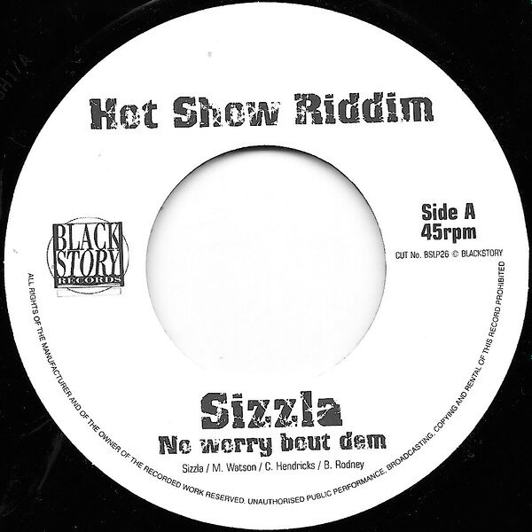 Artist Name: J - 【中古】英7” Sizzla No Worry Bout Dem BSLP26 Black Story Records /00080