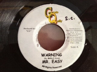 【中古】ジャマイカ7” Mr. Easy Warning NONE Ghetto Quality /00080