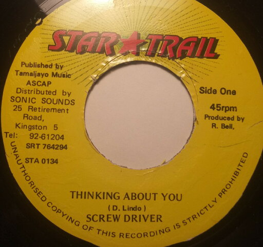 【中古】ジャマイカ7” Screwdriver Thinking About You STA0134 Star Trail /00080 【中古】ジャマイカ7” Screwdriver Thinking About You STA0134 Star Trail /00080
