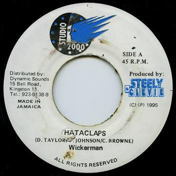 【中古】ジャマイカ7” Wickerman Hataclaps NONE Studio 2000 /00080 【中古】ジャマイカ7” Wickerman Hataclaps NONE Studio 2000 /00080