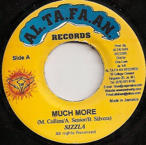 【中古】ジャマイカ7” Sizzla Much More NONE Al.Ta.Fa.An. /00080