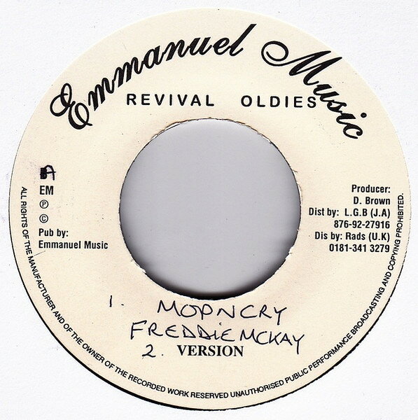 藝人名: V - 【中古】英7” Freddie McKay Mop & Cry NONE Emmanuel Music /00080