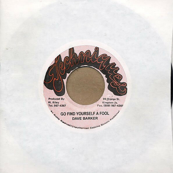 【中古】ジャマイカ7” Dave Barker Go Find Yourself A Fool NONE Techniques /00080