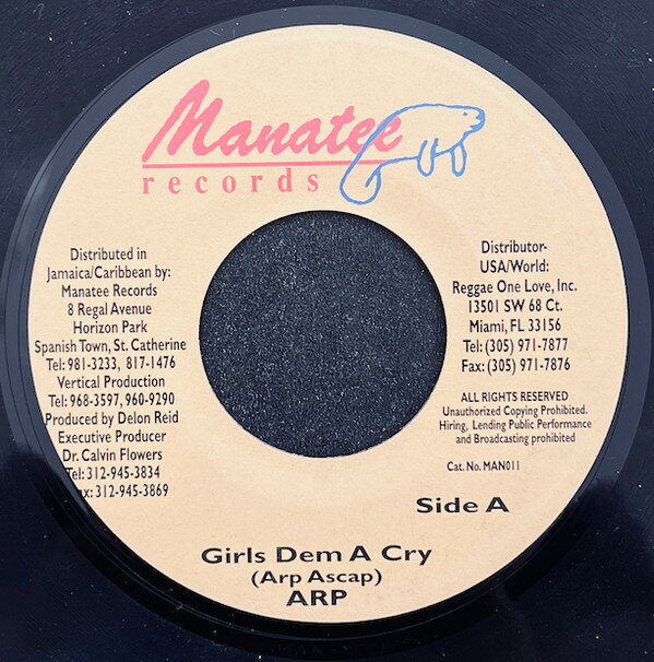 米7” A.R.P. Girls Dem A Cry MAN011 Manatee Records /00080