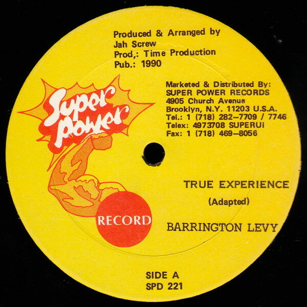 艺人名: P - 【中古】米LP Barrington Levy True Experience SPD221 SUPER POWER /00260