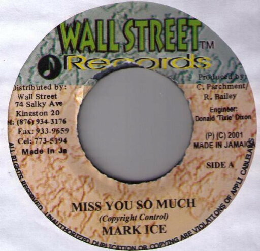 【中古】ジャマイカ7” Mark Ice Miss You So Much NONE Wallstreet Records /00080 【中古】ジャマイカ7” Mark Ice Miss You So Much NONE Wallstreet Records /00080