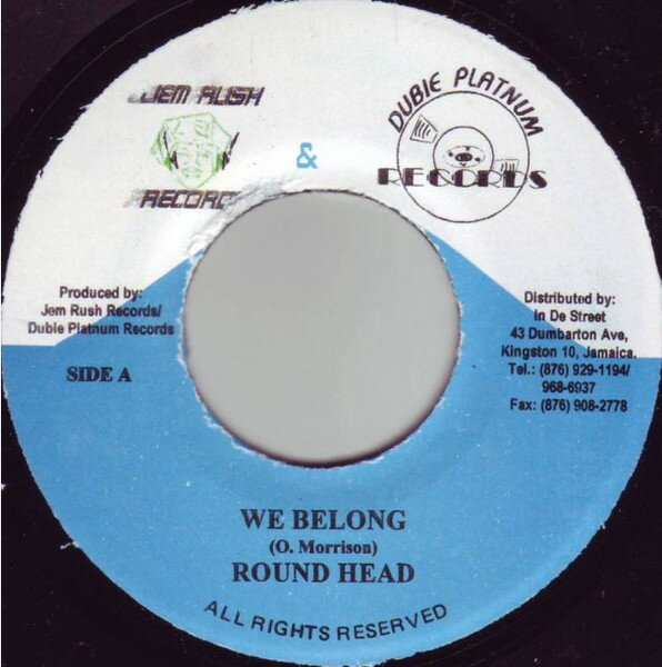 【中古】ジャマイカ7” Round Head We Belong NONE Jem Rush Records /00080