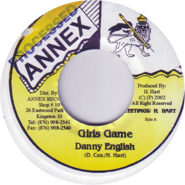 【中古】ジャマイカ7” Danny English Girls Game NONE Annex /00080