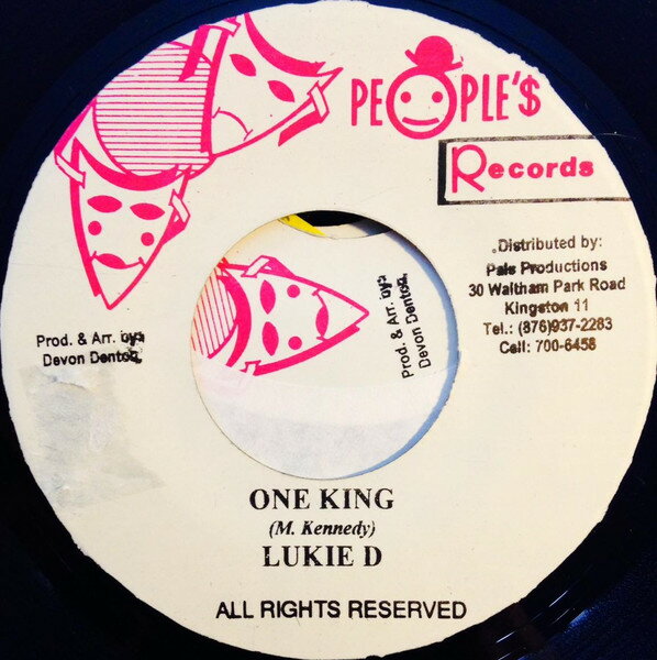 【中古】ジャマイカ7” Lukie D One King NONE Peoples Records /00080