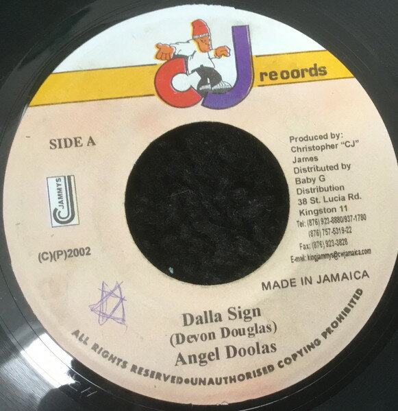 【中古】ジャマイカ7” Angel Doolas Dalla Sign NONE CJ Records /00080