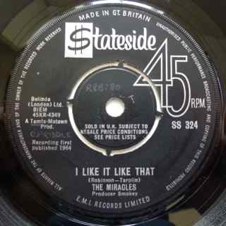 7” Miracles I Like It Like That SS324 Stateside /00080