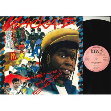 ・アーティスト Macka B ・タイトル We've Had Enough! ・レーベル・型番 Ariwa ARILP032 ・フォーマット LPレコード ・コンディション(盤) 非常に良い(EX) ・コンディション(ジャケット) 非常に良い(EX) ・コンディション(帯) オビなし ・特記事項 【LP=EX/marks/stain　CVR=EX+ 】 サンプル画像です。実際の商品の画像ではありません 商品写真はバーコード/カタログ番号に対応したサンプル画像ですので、お送りする商品の画像ではありません。帯やライナーなどの付属品は、特記事項に記載されている場合のみ含まれます。プロモやカラーレコードなどの仕様についても、該当する場合のみ特記事項に記載しています。 【ご購入前に必ずご確認ください】 ・本店サイト(www.recordcity.jp)とは価格、送料が違います ・本店サイト、その他支店のオーダーとは同梱発送できません ・注文確定後に別の注文を頂いた場合、注文同士の同梱は致しかねます。 ・別倉庫から発送しているため、店頭受け渡しは対応しておりません ・一部商品は他の通販サイトでも販売しているため、ご注文のタイミングによっては商品のご用意ができない場合がございます。 ・土日祝日はお休みです 金曜・祝前日9時以降のご連絡またはご入金は、返答または発送が週明け・祝日明けに順次対応となります。 ・ご購入後のキャンセル不可 ご購入後のキャンセルはいかなる理由においてもお受けできません。ご了承の上、ご購入くださいませ。 ・日本郵便(ゆうパック/ゆうメール)によるお届けになります。 ・中古品であることをご理解ください 当ストアでは中古商品を主に販売しております。中古品であることをご理解の上ご購入ください。また、一部商品はRecordCityオンラインストアで試聴可能です。 ・返品について お客様のご都合による返品は一切承っておりません。 表記の内容と実際の商品に相違がある場合、また針飛び等で返品・返金をご希望される場合は、商品の到着後1週間以内にご連絡ください。商品の返送をこちらで確認後、キャンセル・返金を行います。 コンディションVG以下の商品は返品できません。プレイに影響のない表面のこすれ傷、プレス起因のノイズ盤は返品の対象外です。 【コンディション表記】 ・ほぼ新品(M-)(Like New) 完全な新品。未使用。当店ではほぼ使用しません ・非常に良い(EX)(Excellent) 中古盤として美品な状態。わずかな経年を感じるものの傷みを感じさせない、当店基準で最高の状態 ・良い(VG+)(Very Good Plus) 丁寧に扱われた中古品で、軽い使用感がみられる。 ・可(VG)(Acceptable) 使い込まれた中古品で、「良い」よりもさらに使用感がみられる。 ・悪い(VG-)(Bad) 状態が悪いアイテム。使用の保障はなく、再生不可、針飛び、目立つノイズがあるかもしれない。状態によるクレーム不可。返品不可。 ・非常に悪い(G)(Very Bad) 「悪い」よりさらに状態が悪いアイテム。使用の保障はなく、再生不可、針飛び、目立つノイズがあるかもしれない。状態によるクレーム不可。返品不可。 ・ジャンク(Fair)(Junk/Fair) 割れている、反っている、水ダメージがある、カビ、ジャケットが分離している、ひどい書き込み、ひどい擦れなど最低の状態。使用の保障はなく、再生不可、針飛び、目立つノイズがあるかもしれない。状態によるクレーム不可。返品不可。 ・ジャンク(Poor)(Junk/Poor) 割れている、反っている、水ダメージがある、カビ、ジャケットが分離している、ひどい書き込み、ひどい擦れなど最低の状態。使用の保障はなく、再生不可、針飛び、目立つノイズがあるかもしれない。状態によるクレーム不可。返品不可。