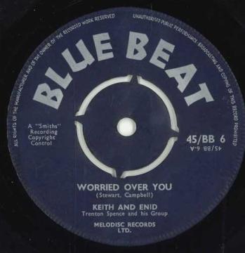 【中古】英7” Keith &amp; Enid Worried Over You / Everything Will Be Alright 45/BB6 Blue Beat /00..