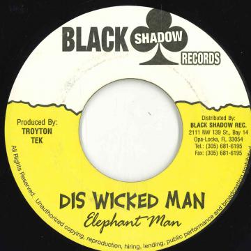 【中古】米7” Elephant Man Dis Wicked Man none Black Shadow Records /00050 【中古】米7” Elephant Man Dis Wicked Man none Black Shadow Records /00050